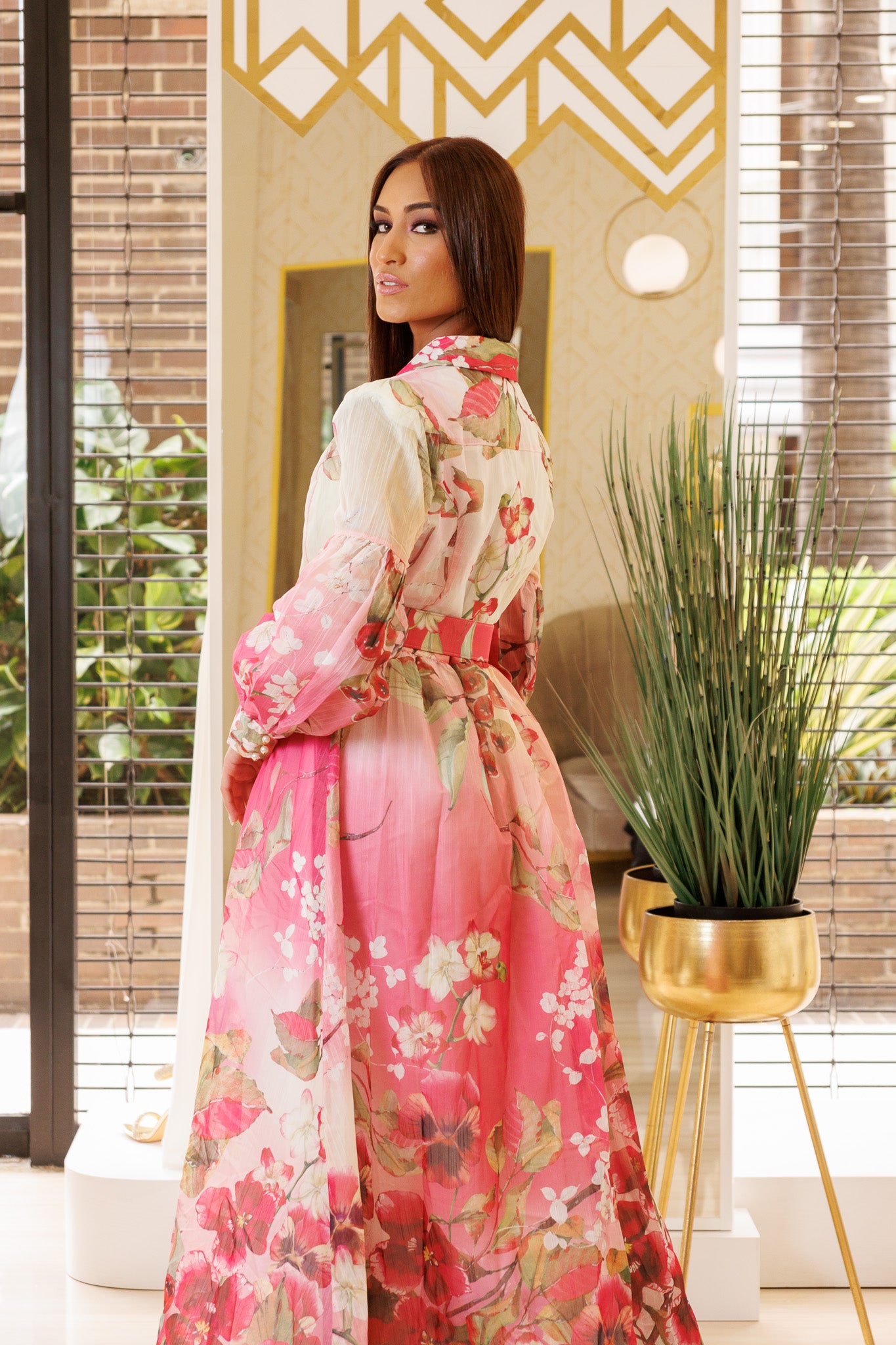 VESTIDO LARGO COCTEL ESTAMPADO