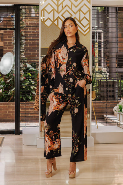 Set casual de pantalón estampado