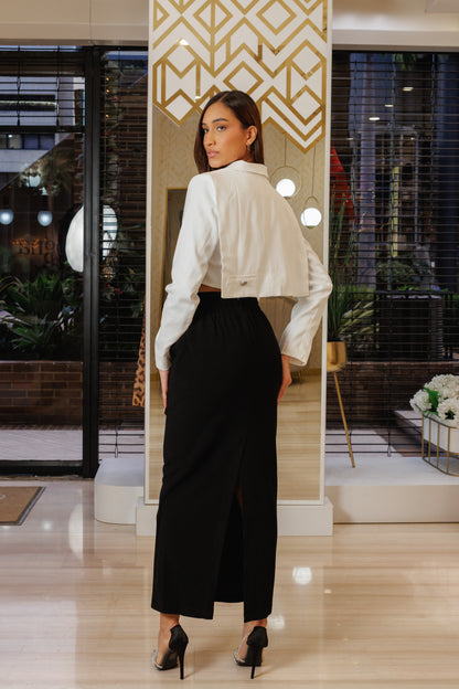 Set de falda y chaqueta cóctel