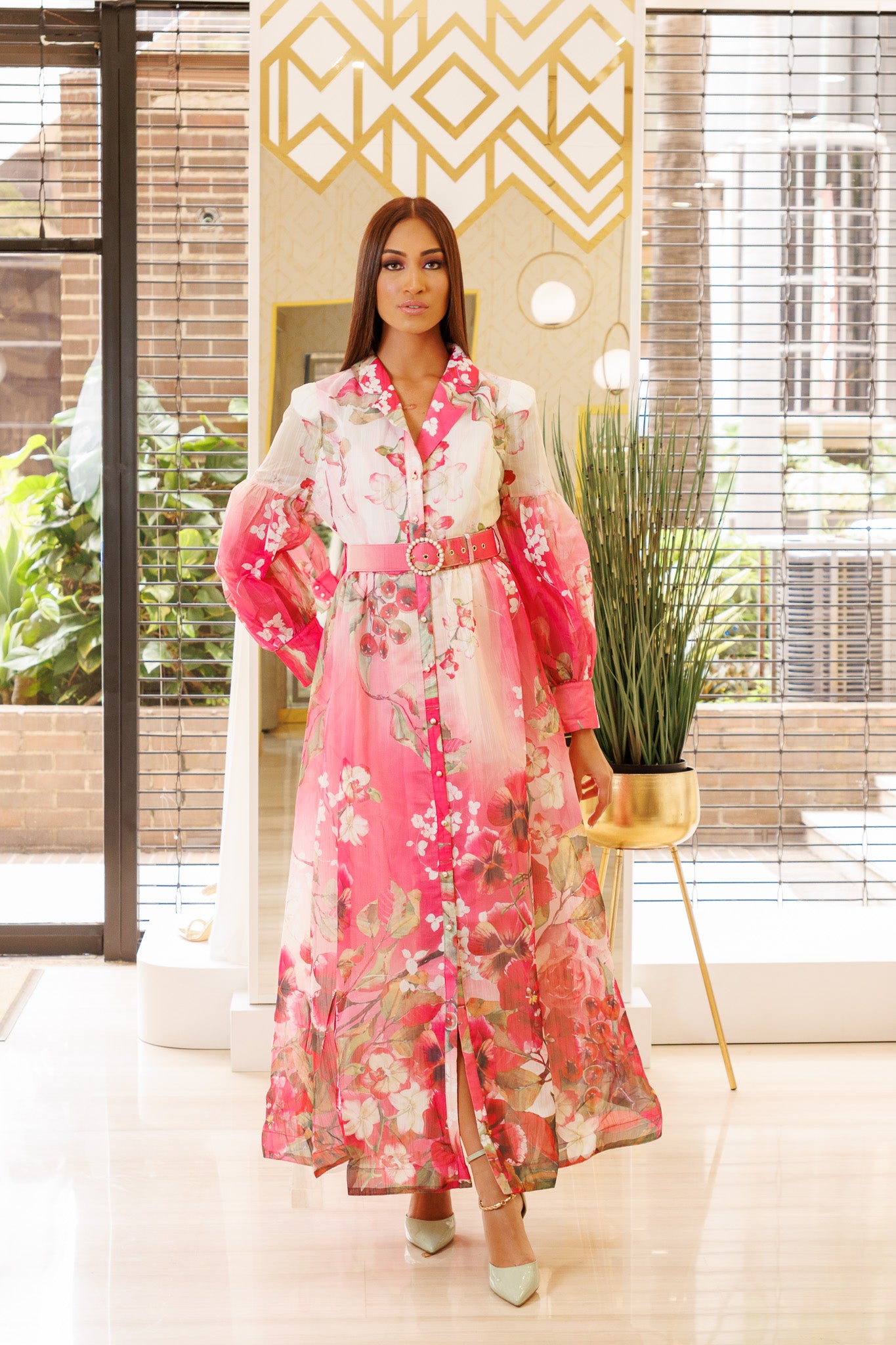 VESTIDO LARGO COCTEL ESTAMPADO