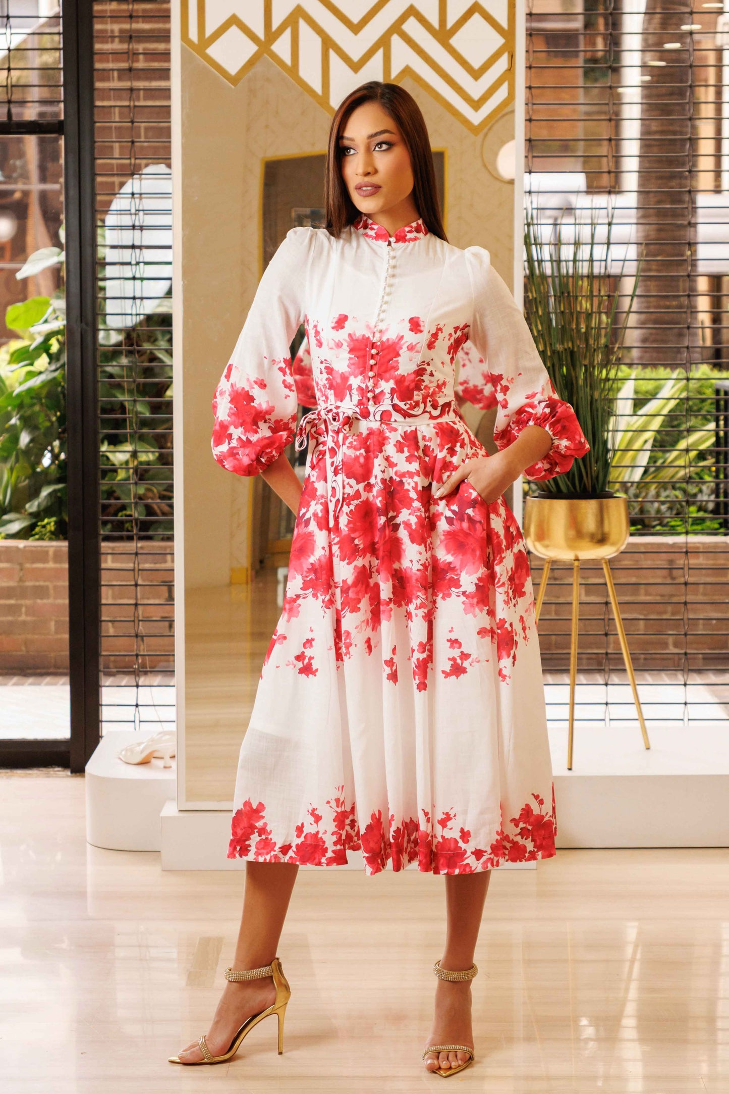 VESTIDO ESTAMPADO 3/4