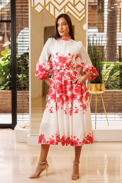 VESTIDO ESTAMPADO 3/4