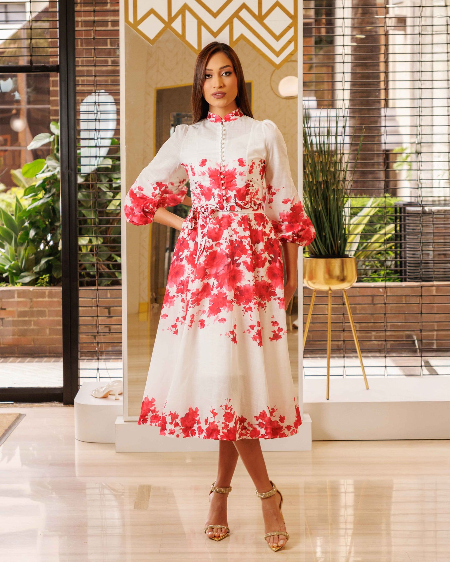 VESTIDO ESTAMPADO 3/4
