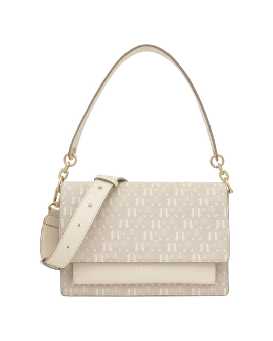 CARTERA BEIGE AUDREE TOUS BUCKLES SILHOUETTE